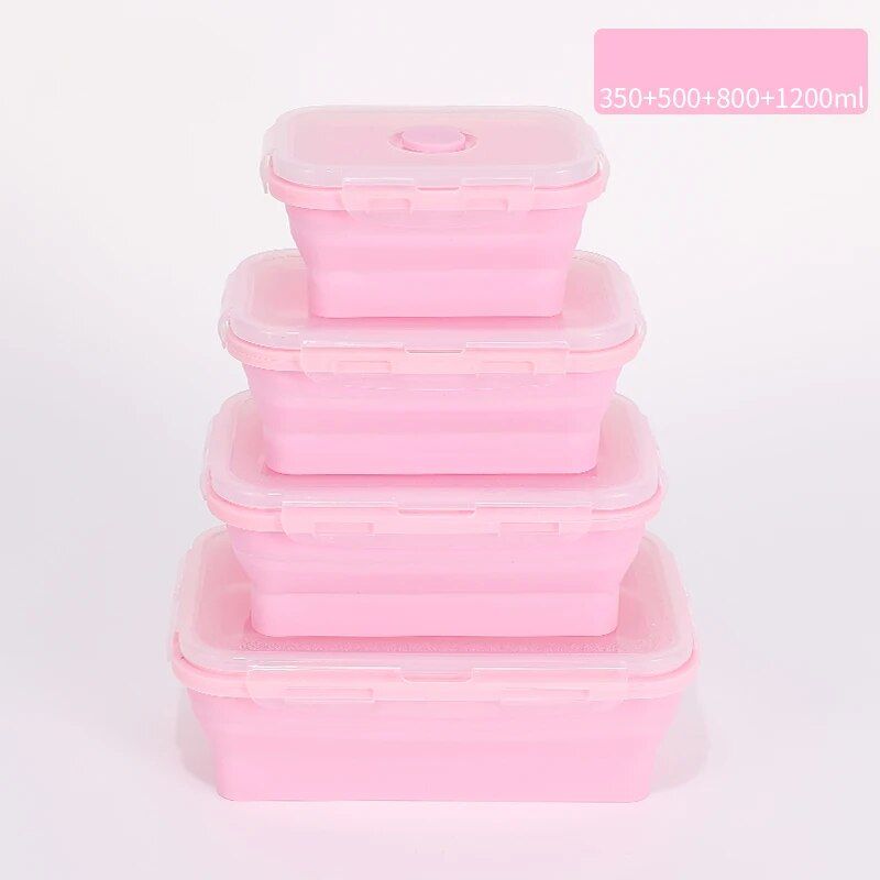 Collapsible Silicone Lunch Box Set