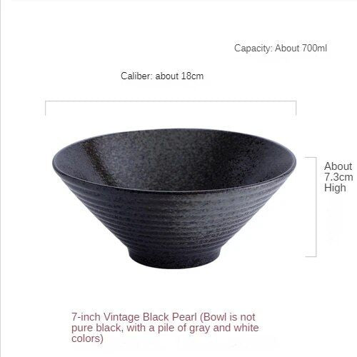 Japanese Porcelain Ramen & Noodle Bowl - Eco-Friendly, Large Ceramic Serving Dish