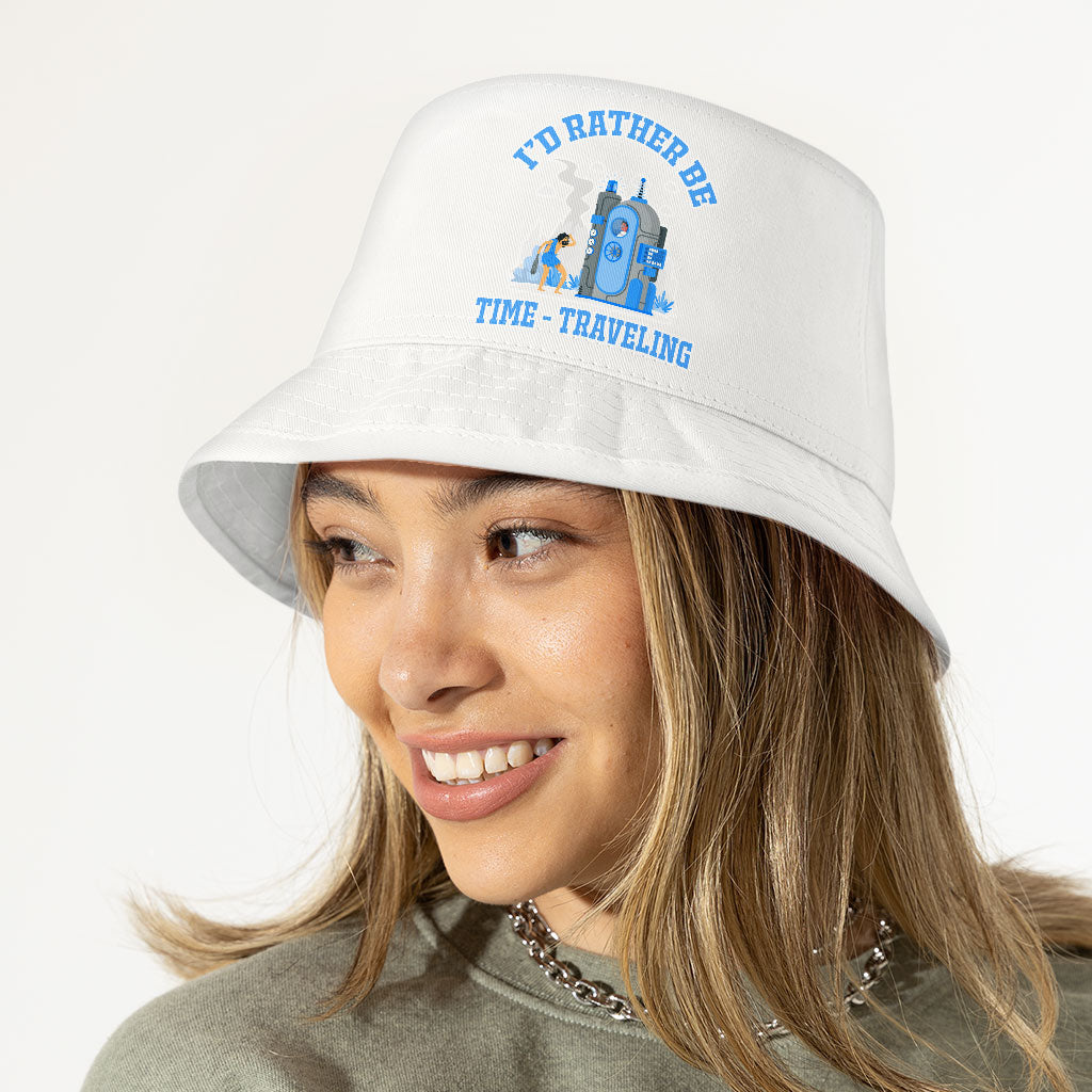 Time Traveling Bucket Hat - Cool Hat - Printed Bucket Hat