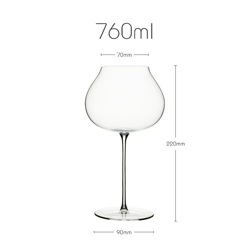 Super Thin Crystal Burgundy Wine Glass - Sommelier's Choice for Exclusive Tastings