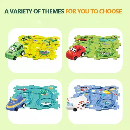 Children's Educational Puzzle Track Car Play Set