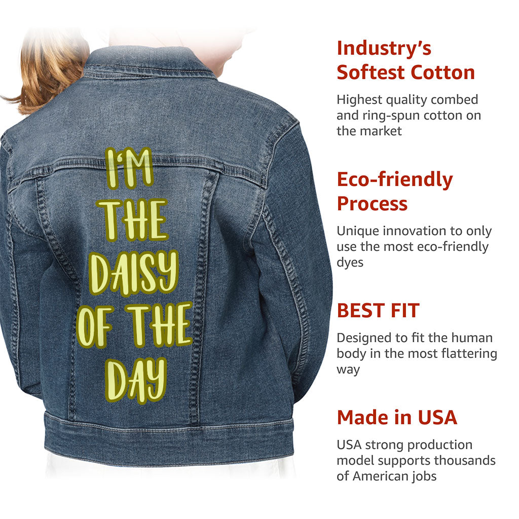 Cute Design Kids' Denim Jacket - Quote Jean Jacket - Cool Saying Denim Jacket for Kids