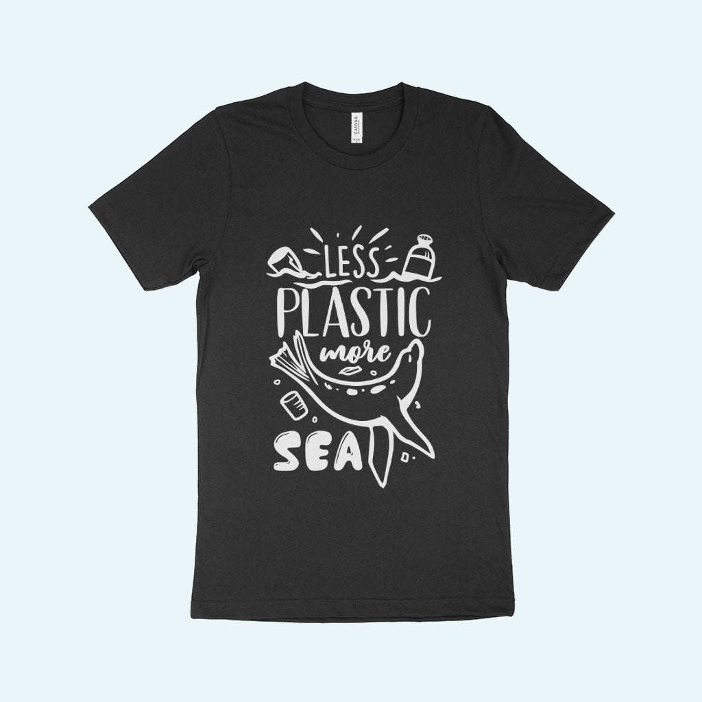 Less Plastic More Sea Unisex Jersey T-Shirt Made in USA