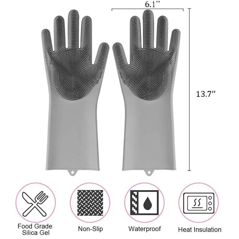 Multi-Purpose Silicone Dishwashing Gloves