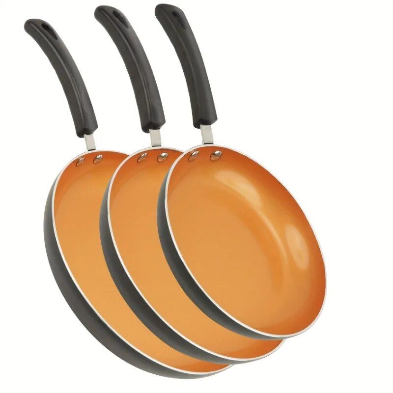 Golden Ceramic Nonstick Frying Pan Set