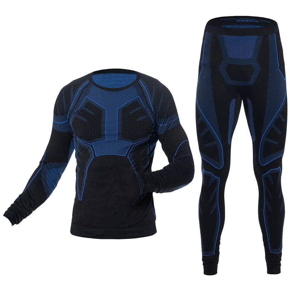 Men's Performance Ski Thermal Underwear Set: Quick Dry, Compression Sportswear