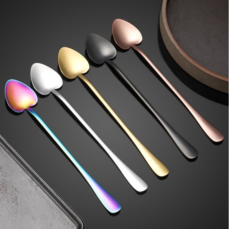 Charming Heart-Shaped Stainless Steel Spoon