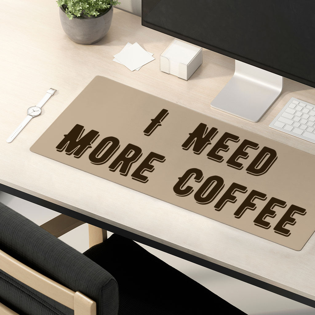 Coffee Themed Desk Mat - Cute Quote Desk Pad - Cool Trendy Laptop Desk Mat