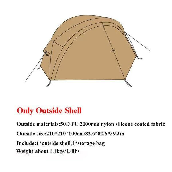 Lightweight Single Person Outdoor Camping Bed Tent with Mosquito Net and Aluminum Poles