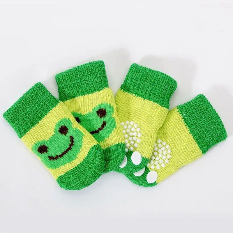 4Pcs Cute Pet Dog Socks