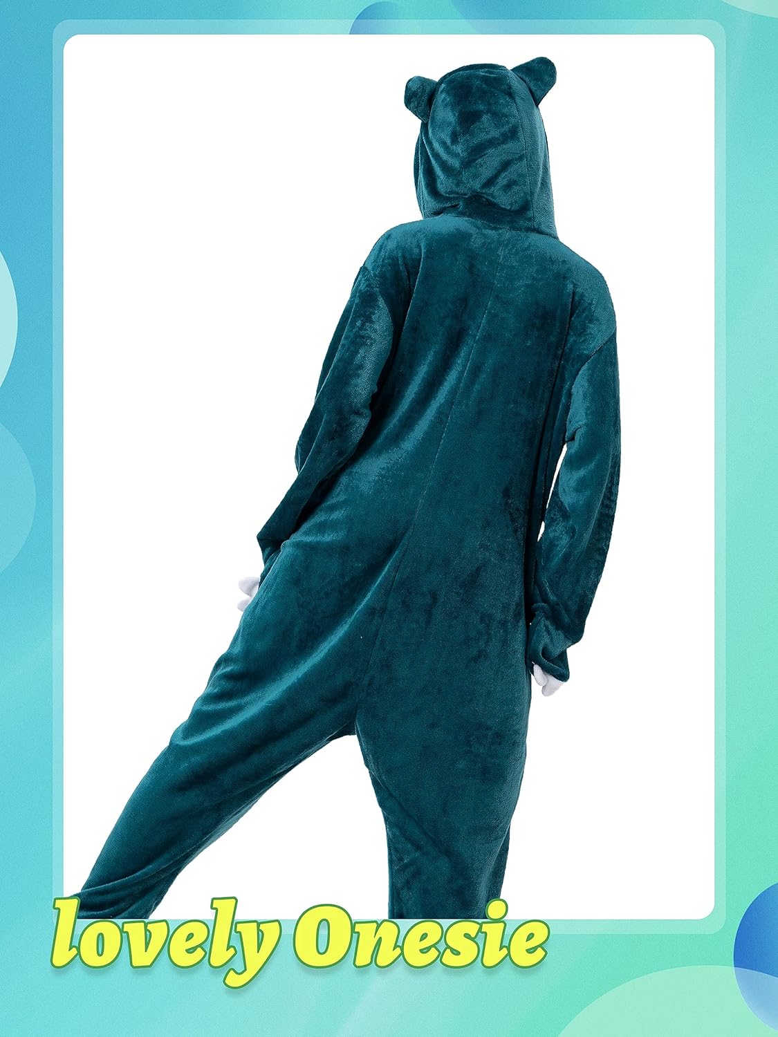 QSTYLE Adult Animal Onesie Halloween Costume,One Piece Cosplay Suit for Women and Men