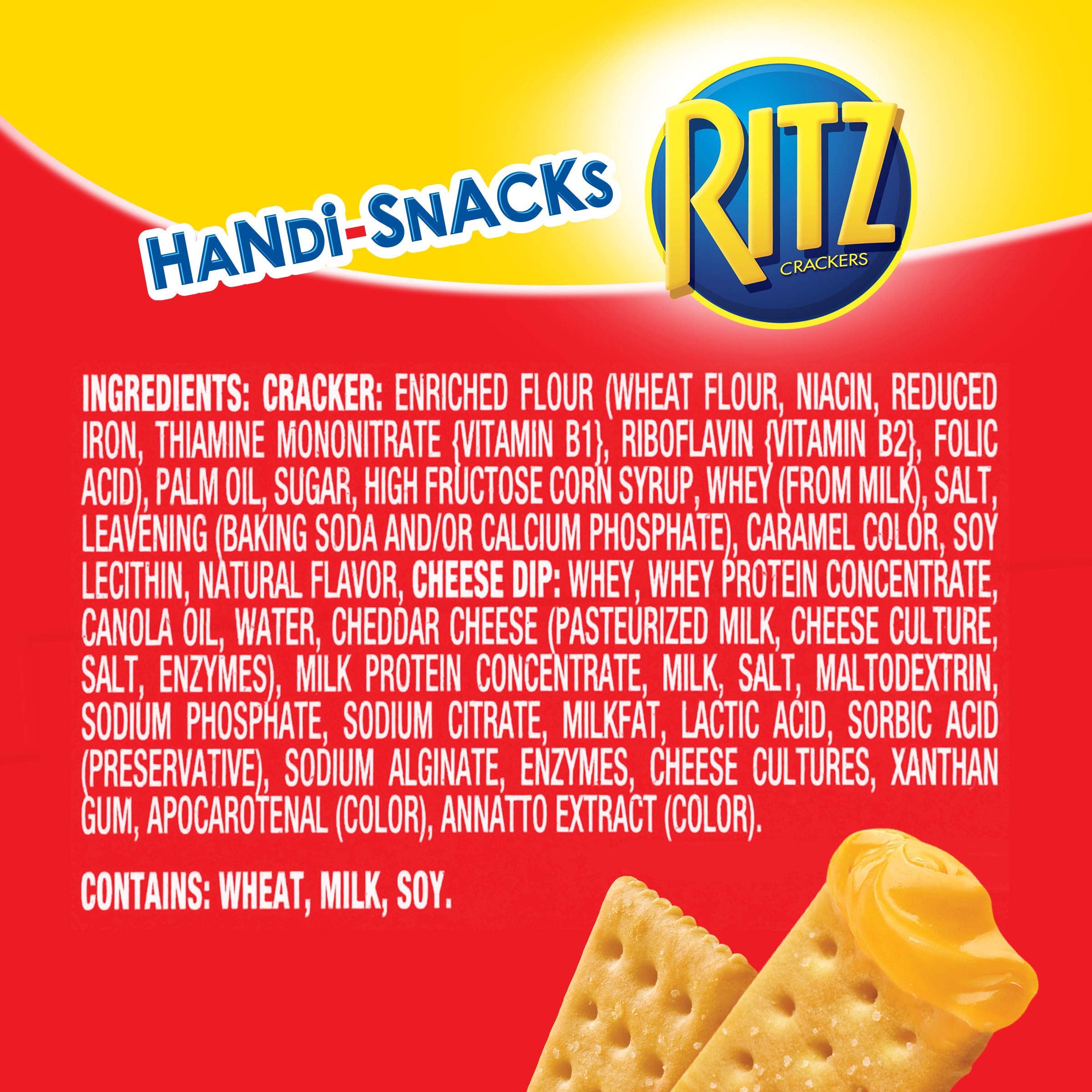 RITZ Handi-Snacks Crackers and Cheese Dip, 6 - 0.95 oz Packs