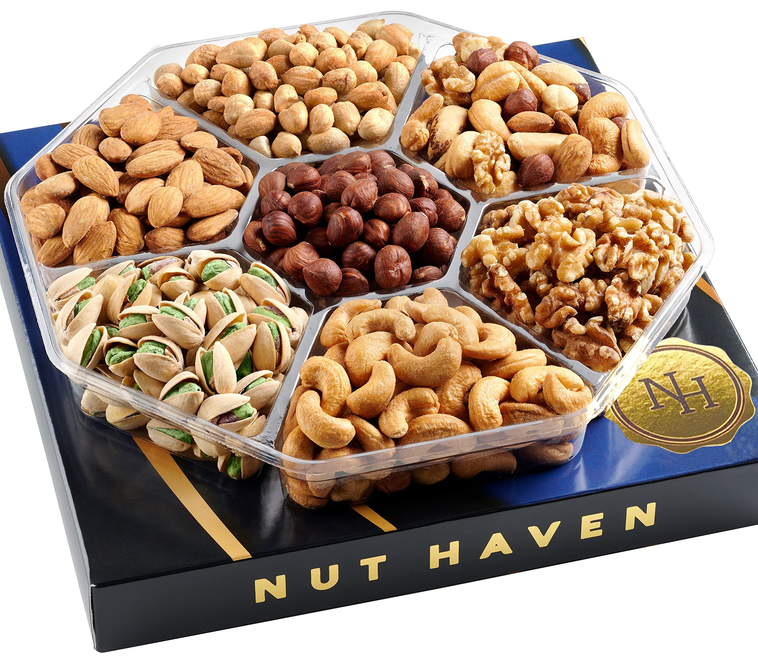 Fathers Day Nuts Gift Basket - Great Gift for Fathers Day - Assortment Of Sweet & Salty Dry Roasted Gourmet Nuts - Assorted Food Gift Box for Men, Dad, Papa, Him, Father, Husband, Grandfather, Holiday, Birthday