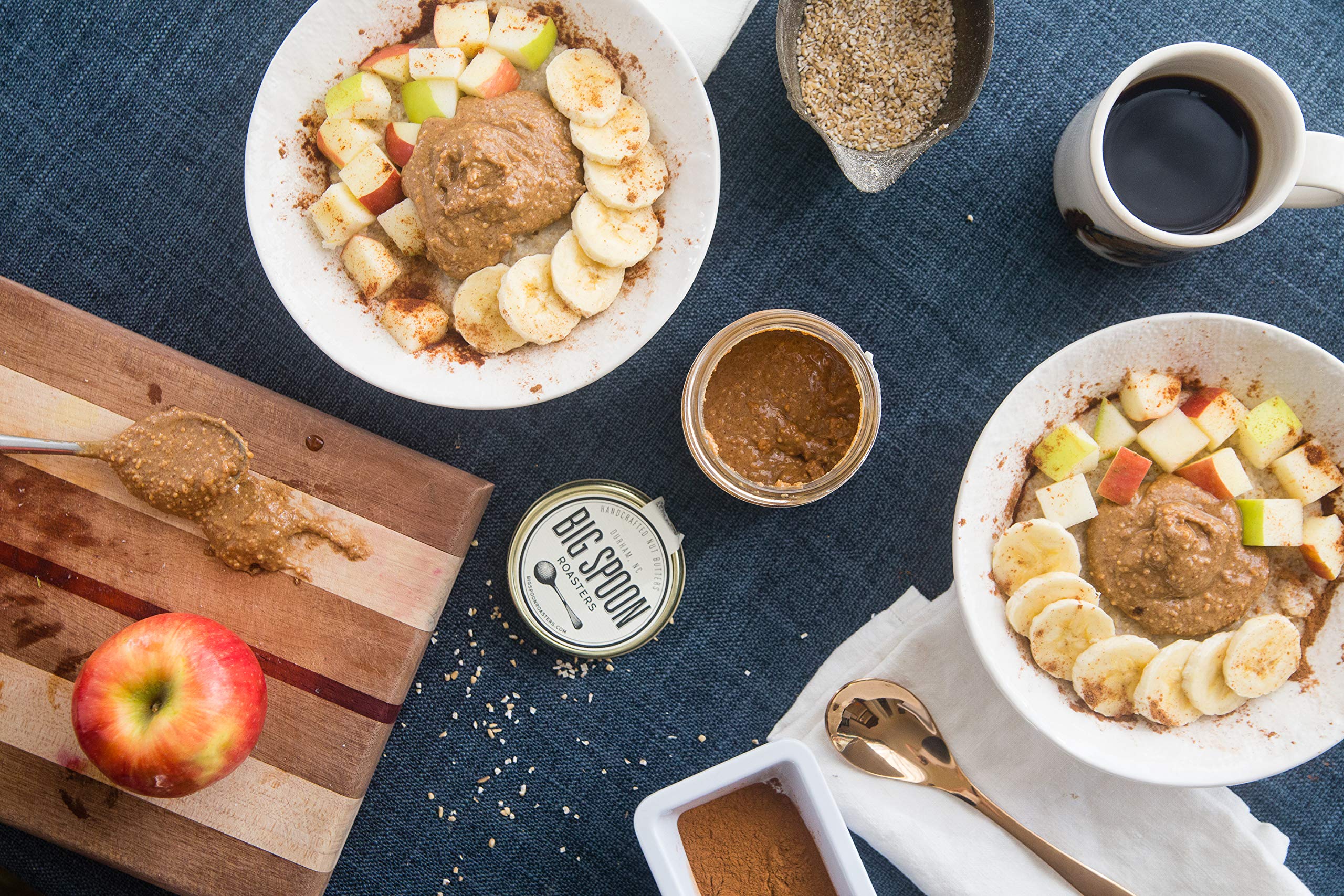 Big Spoon Roasters Fiji Ginger Almond Butter w/Sea Salt - Keto Friendly, Low Sugar Almond Butter - Crunchy Almond Butter With Bee-Friendly Almonds - Gourmet, Pure, Vegan Almond Nut Butter - 13 Ounces