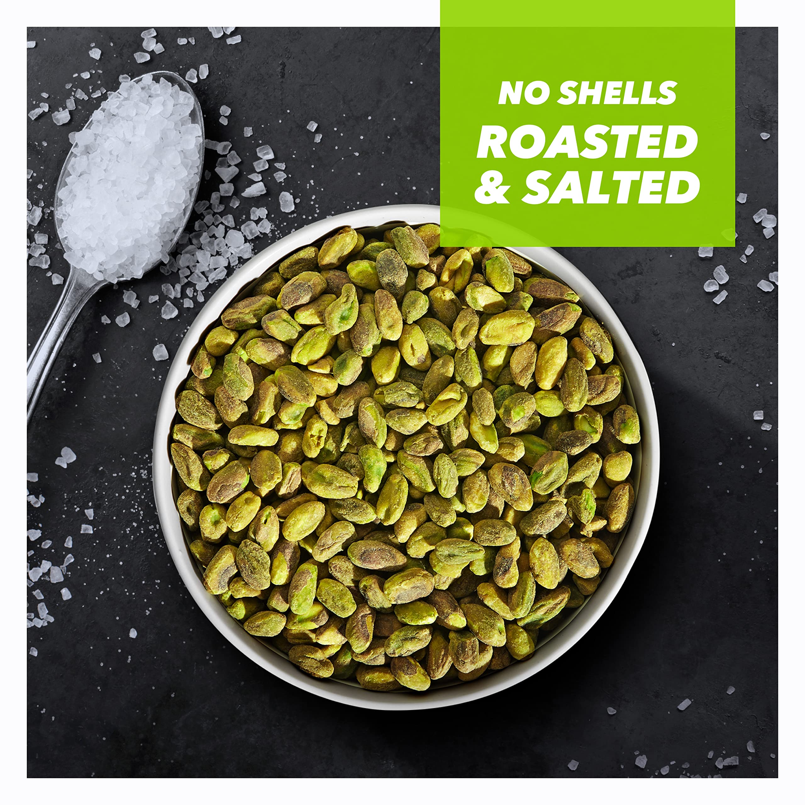 Wonderful Pistachios, No Shells, Roasted & Salted Nuts, 24oz Resealable Bag