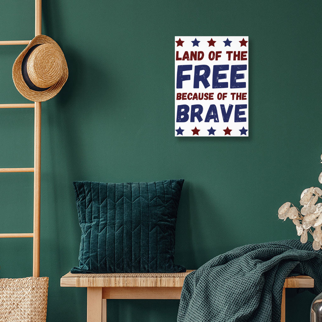 Land Of the Free Wall Picture - Patriotic Stretched Canvas - Best Print Wall Art