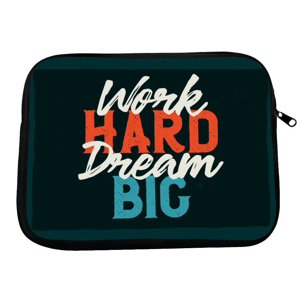 Work Hard Dream Big HP 16" Sleeve - Motivational Laptop Sleeve - Cool Laptop Sleeve with Zipper