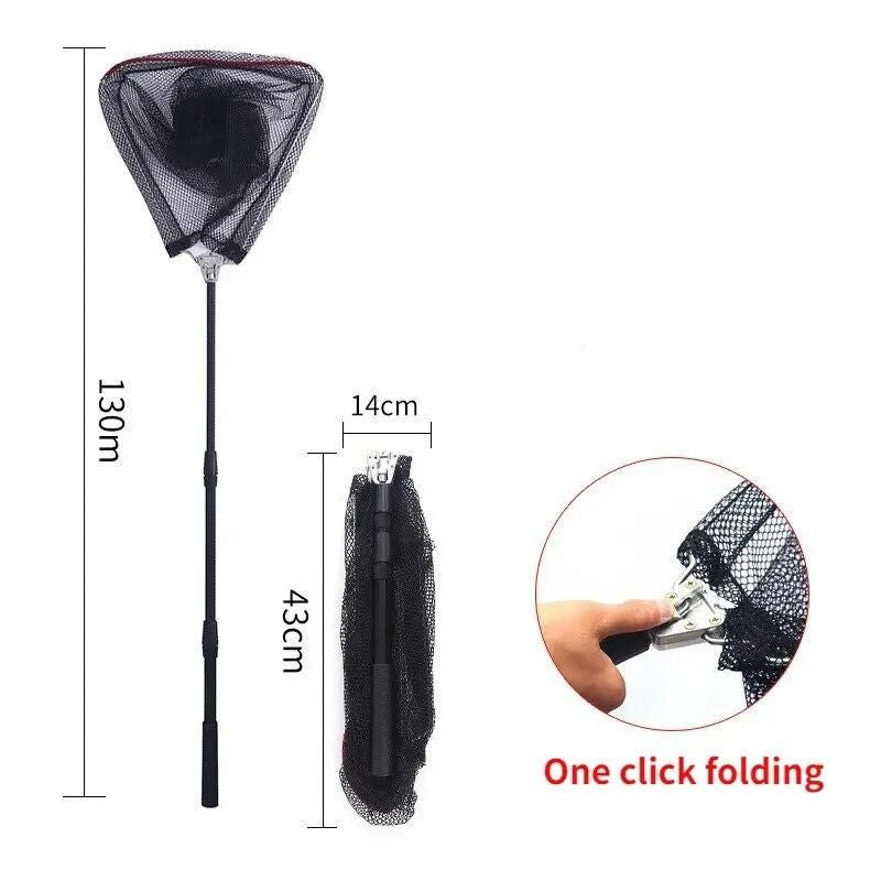 Portable Aluminum Triangular Fishing Net - Collapsible & Retractable