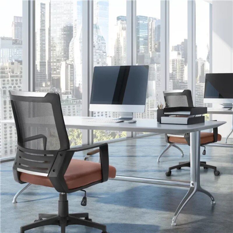 Adjustable Midback Mesh Office Chair with Lumbar Support and Swivel Base