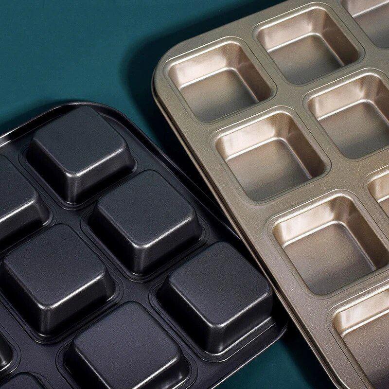 Versatile 6/12-Cavity Square Baking Mold