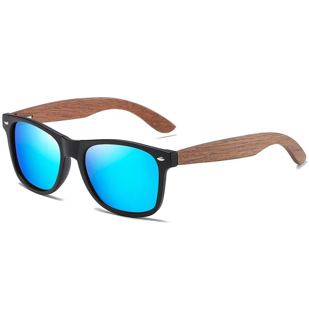 Classic Square Wooden Polarized Sunglasses for Men