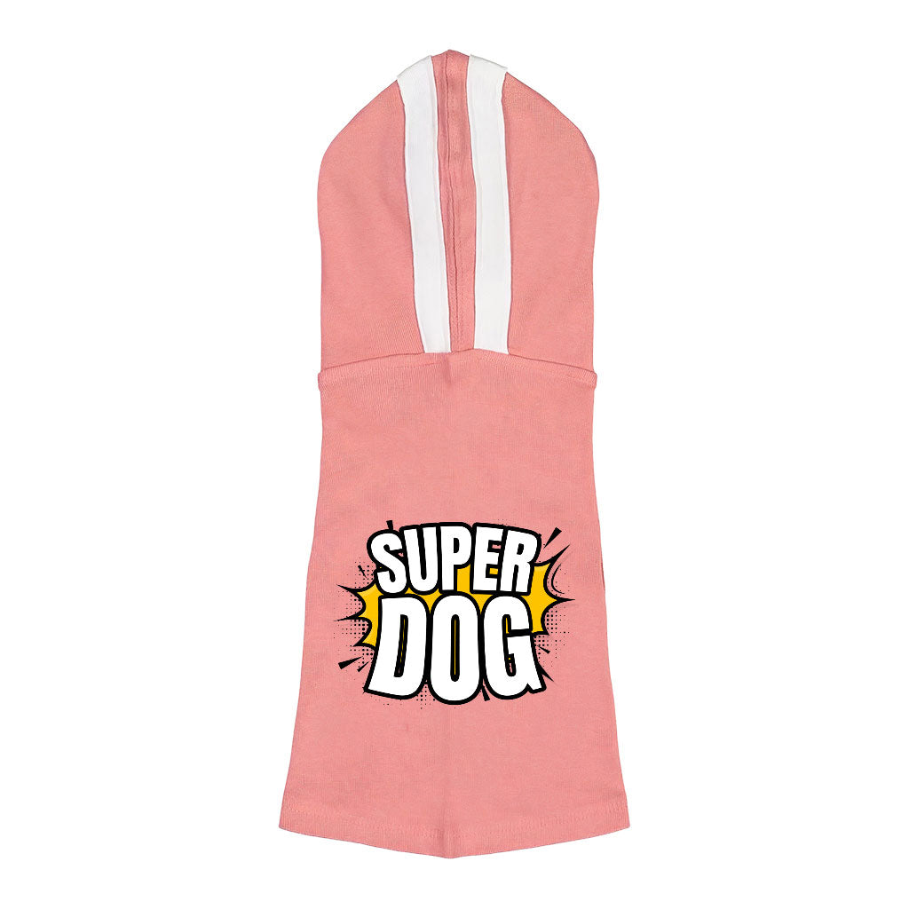 Super Dog Shirt with Hoodie - Colorful Dog Hoodie - Graphic Dog Clothing