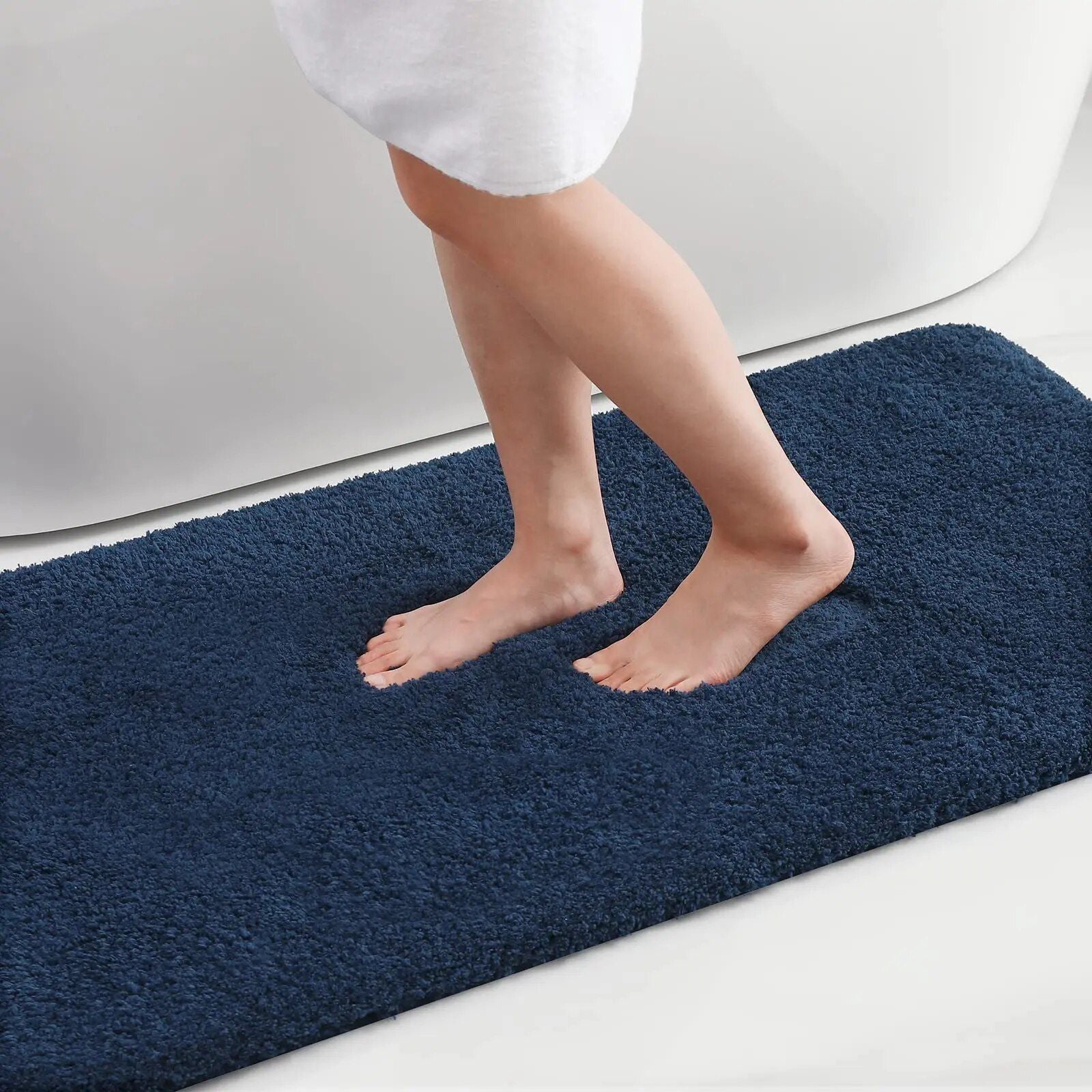 Luxurious Quick-Dry Absorbent Plush Bath Rug - Anti-Slip, Soft, and Durable for Home Decor