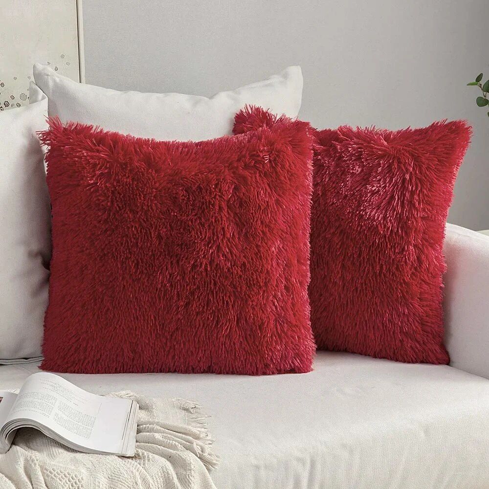 Luxurious Plush Fur Cushion Cover