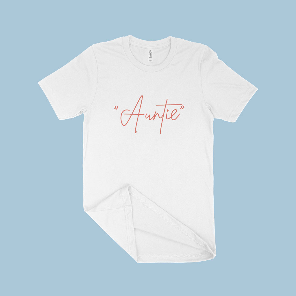 Auntie Women’s Jersey T-Shirt Made in USA