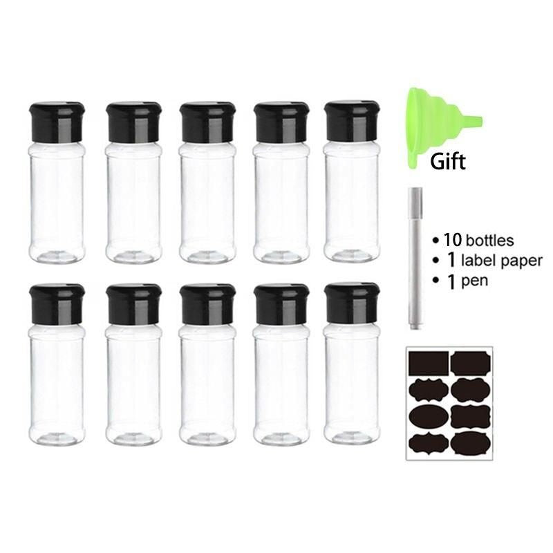 Eco-Friendly 100ML Spice & Condiment Shaker Jars - Perfect for Kitchen Organization