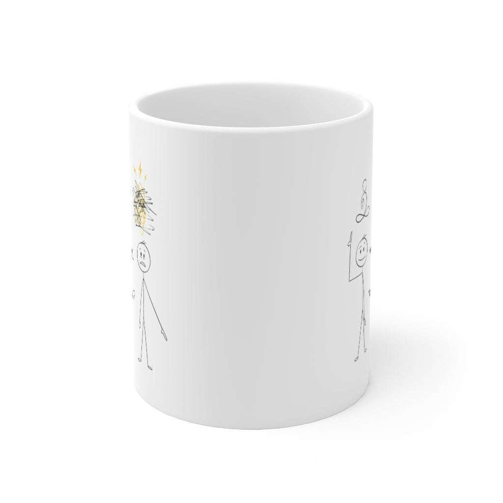 Mindful Stick Figure Humor Mug Ceramic Mug 11oz