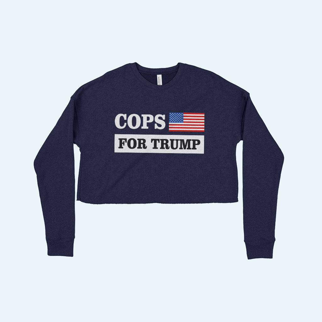 Women's Cropped Cops for Trump Sweatshirt - Donald Trump Sweatshirt