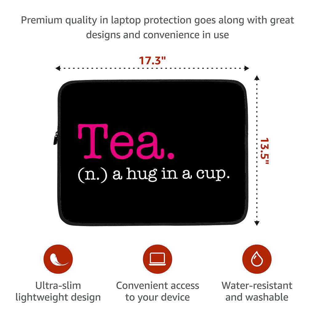 Tea Lover Dell 16" Sleeve - Funny Design Laptop Sleeve - Best Print Laptop Sleeve with Zipper