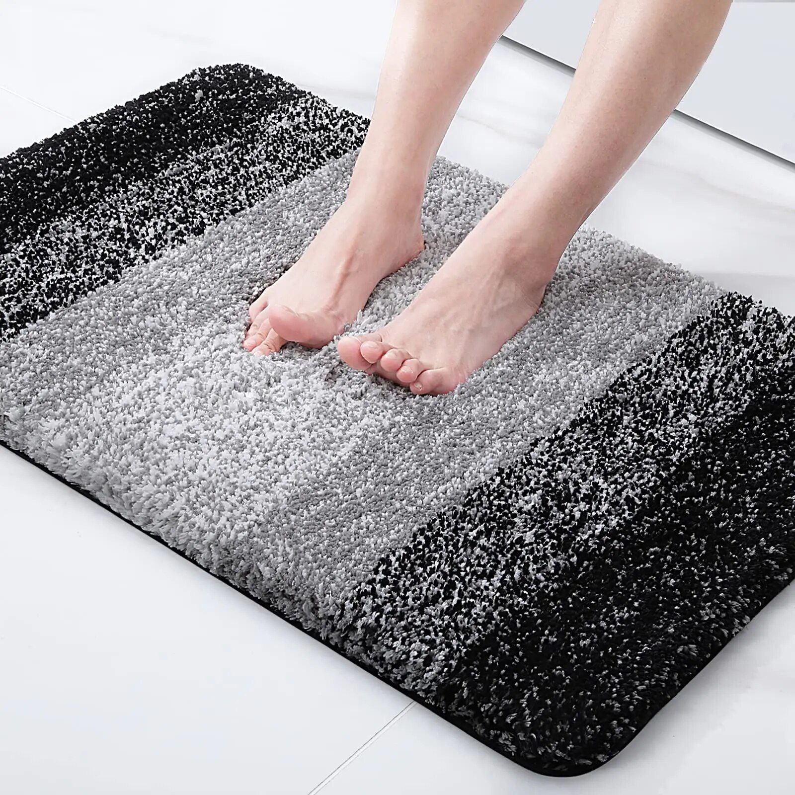 Luxurious Quick-Dry Absorbent Plush Bath Rug - Anti-Slip, Soft, and Durable for Home Decor