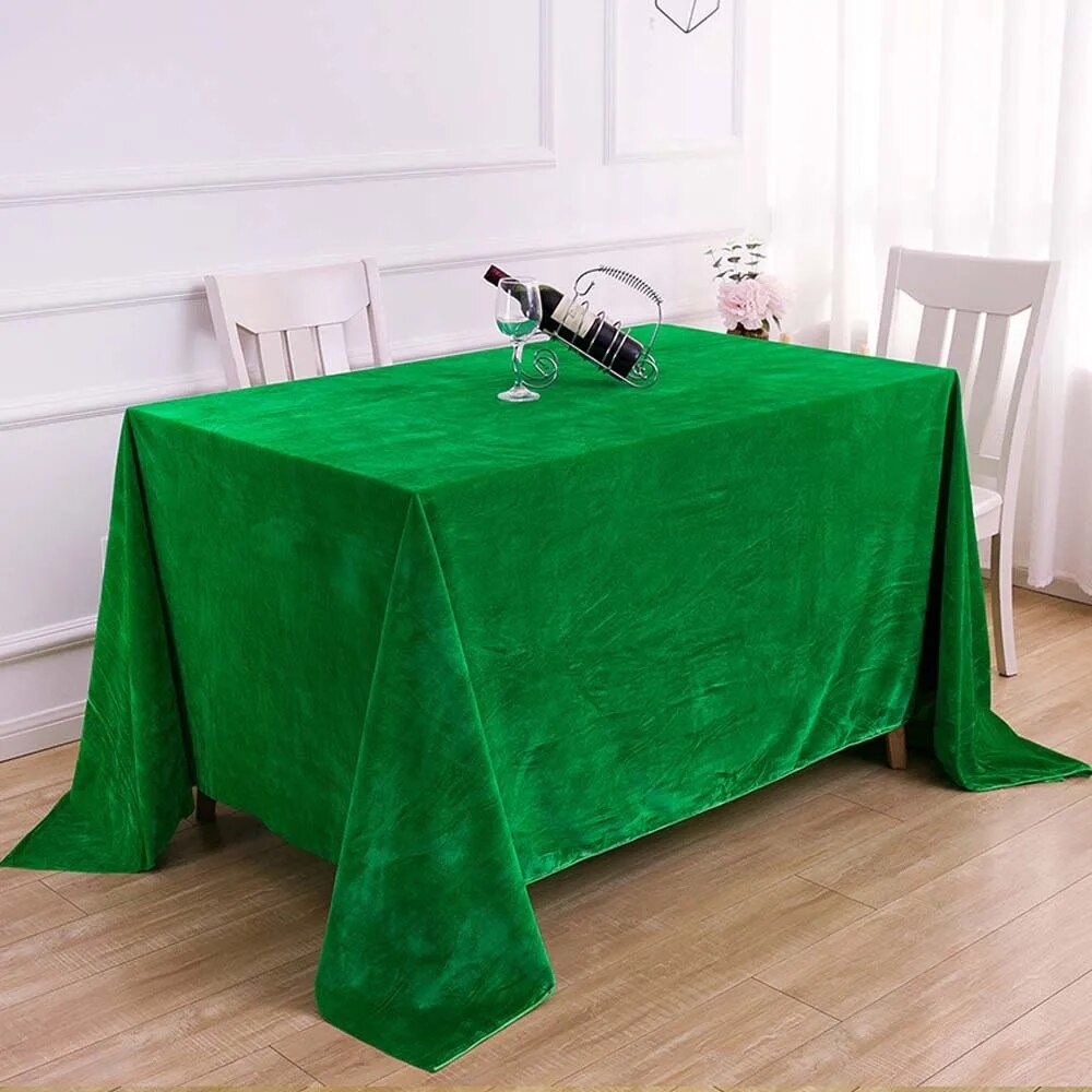 Elegant Velvet Rectangular Tablecloth - Perfect for Weddings, Dining, and Special Occasions