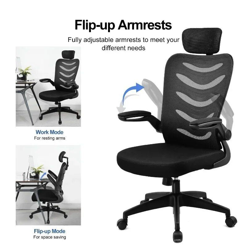 Ergonomic High Back Adjustable Executive Office Chair - Black