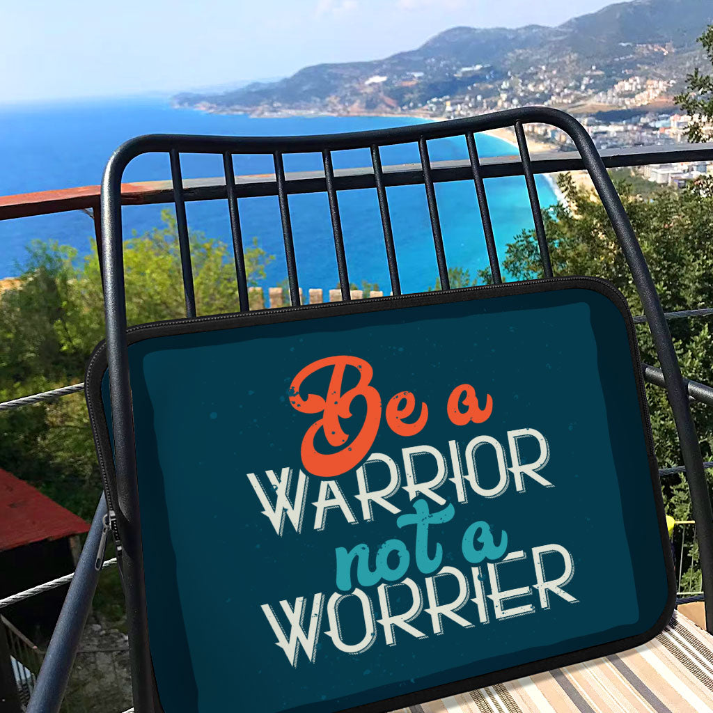 Be a Warrior Not a Worrier HP 16" Sleeve - Funny Laptop Sleeve - Printed Laptop Sleeve with Zipper