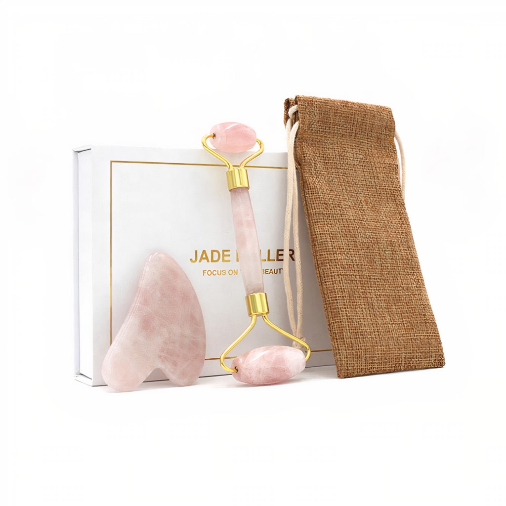 Rose Quartz Facial Massage Set