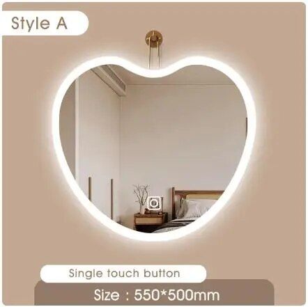 Cloud Heart Shaped Makeup Mirror LED