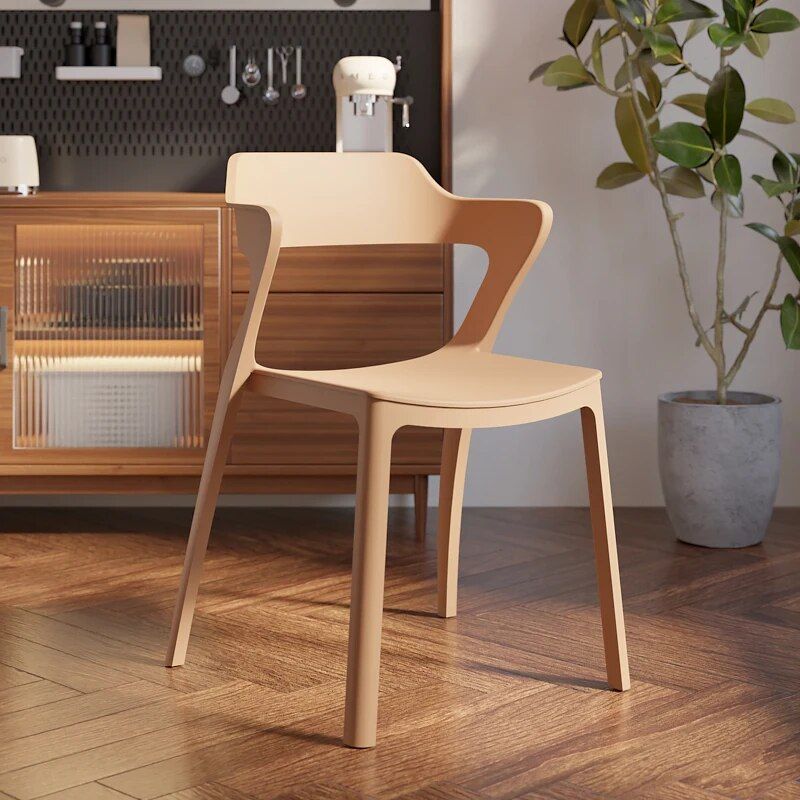 Minimalist Modern Nordic Dining Chair - Ergonomic Plastic Accent Chair for Home and Office