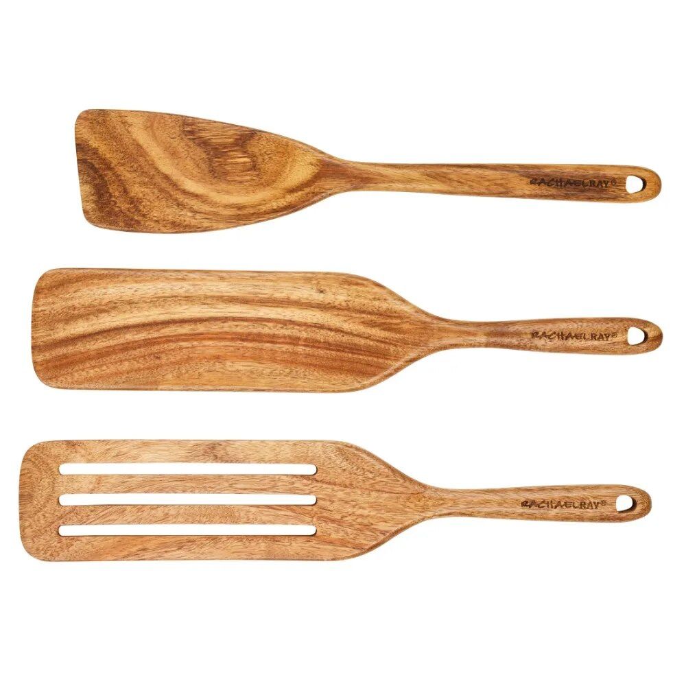 3-Piece Acacia Wood Kitchen Utensil Set