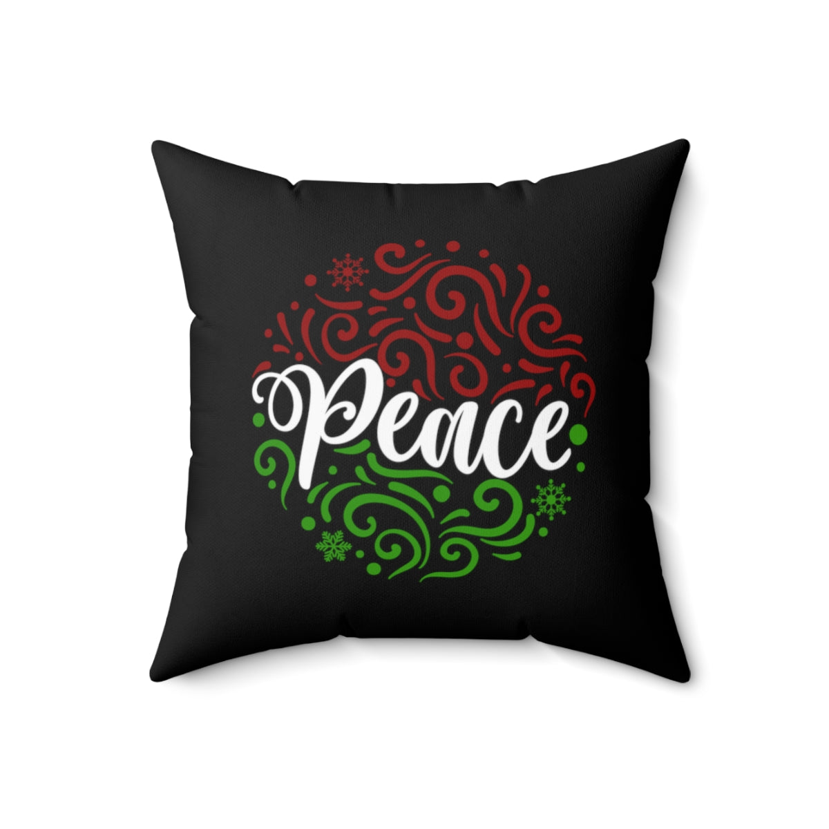 Uniquely You Throw Pillow Cover, Peace Christmas Holiday Print 2-Sided