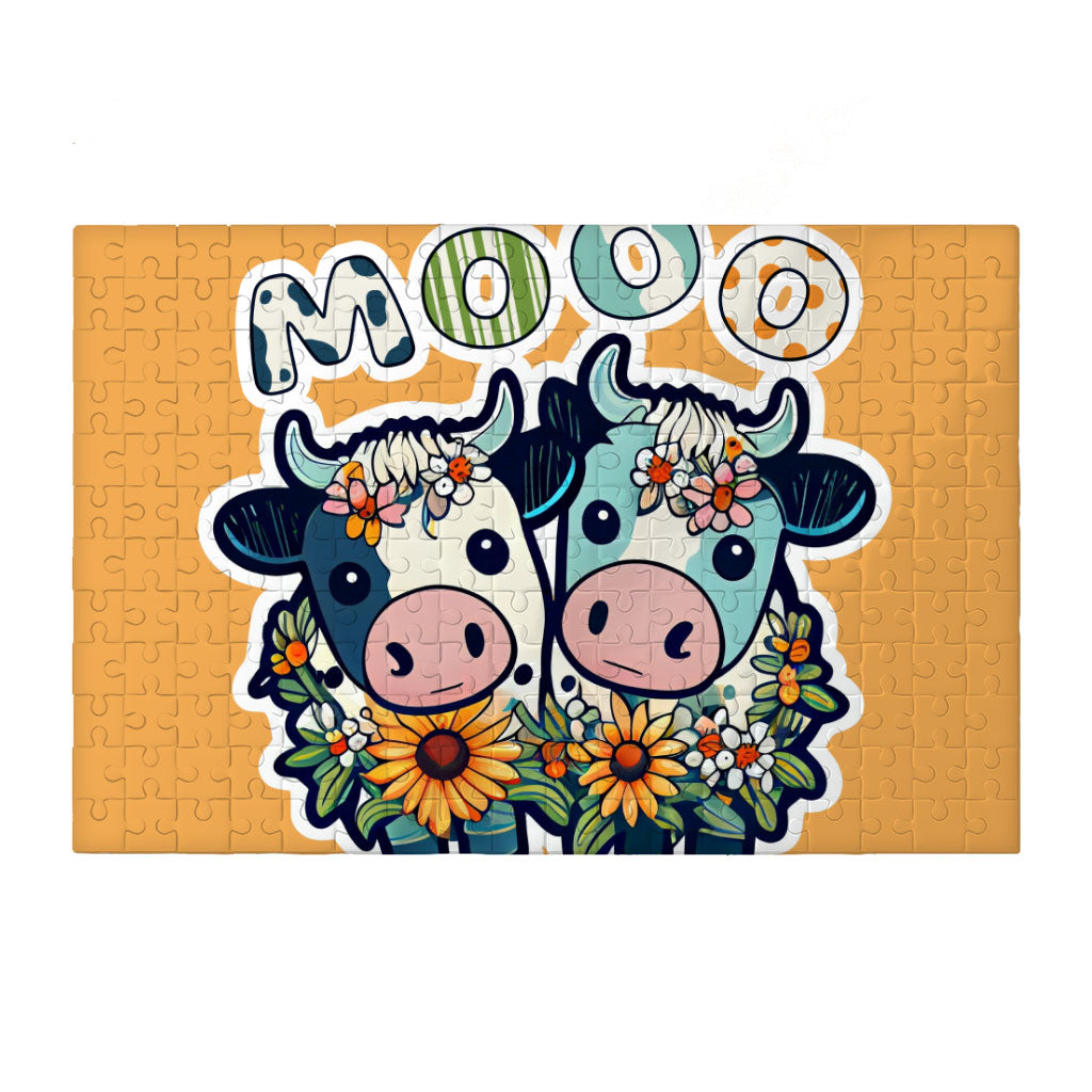 Moo Cow Puzzles - Cute Jigsaw Puzzle - Farm Animal Puzzles