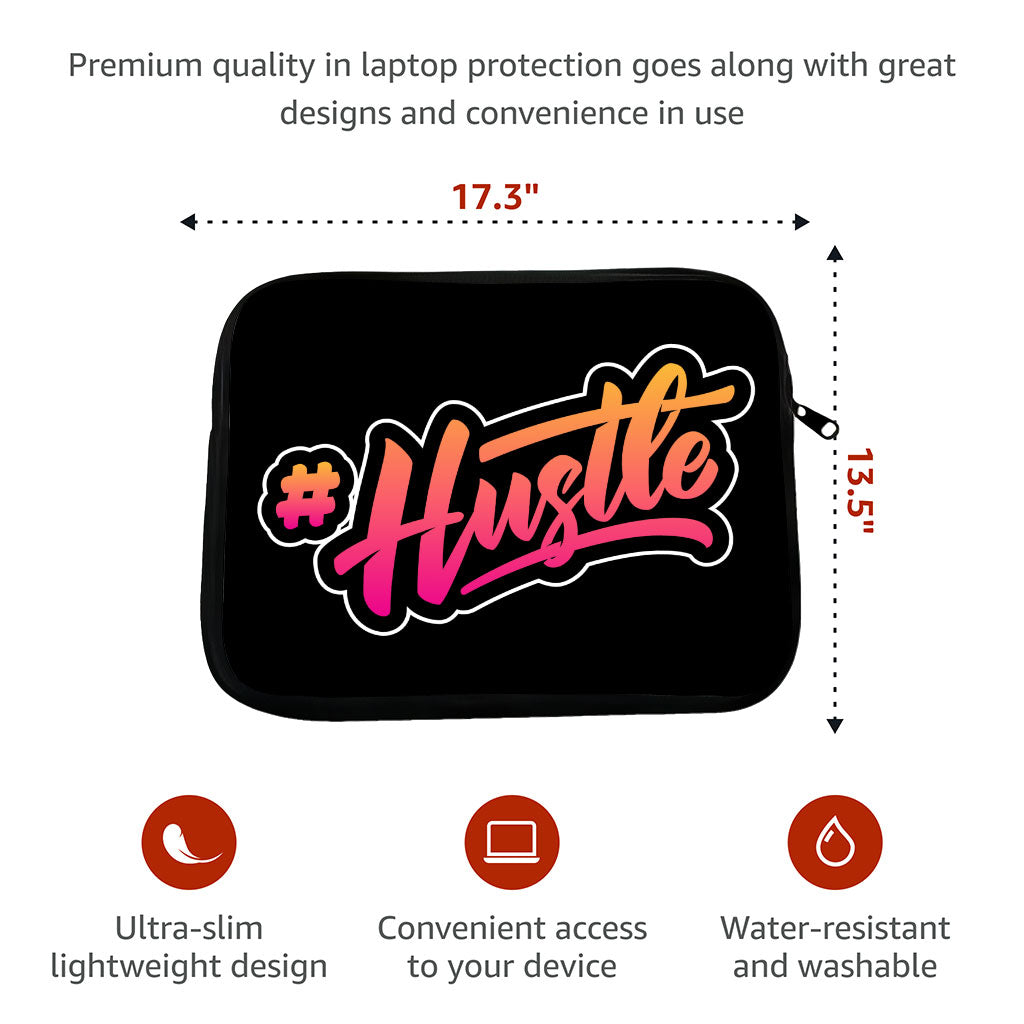 Hustle HP 16" Sleeve - Hashtag Laptop Sleeve - Cool Printed Laptop Sleeve with Zipper