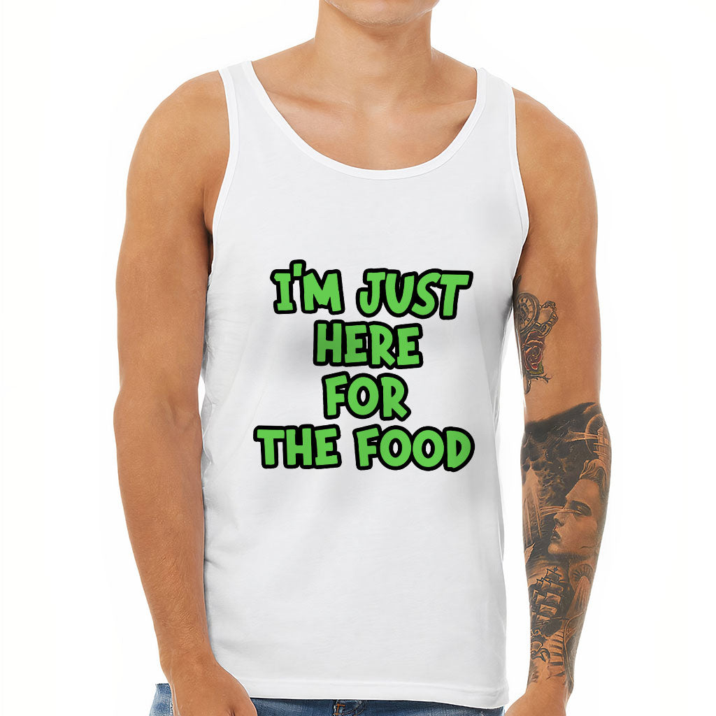 I'm Just Here for the Food Tank - Funny Design Workout Tank - Best Print Jersey Tank