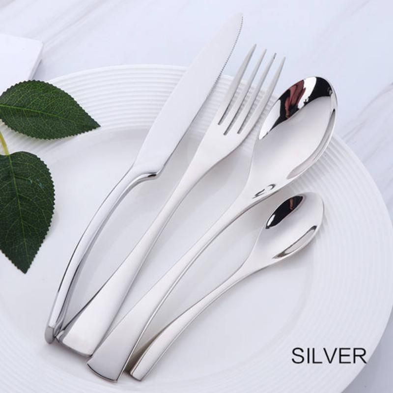 Elegant 4-Piece Stainless Steel Dinnerware Set