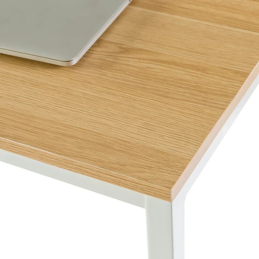 47" Modern White Frame Desk