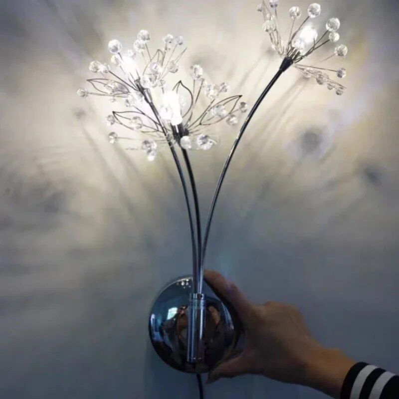 Crystal Dandelion LED Wall Lamp