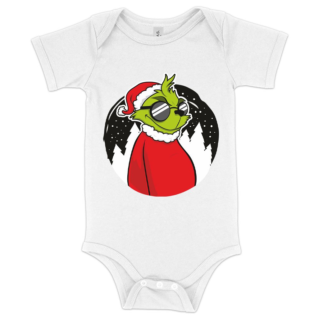 Baby Jersey Grinch Onesie - Christmas Funny Onesie