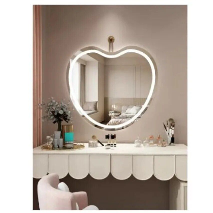 Cloud Heart Shaped Makeup Mirror LED